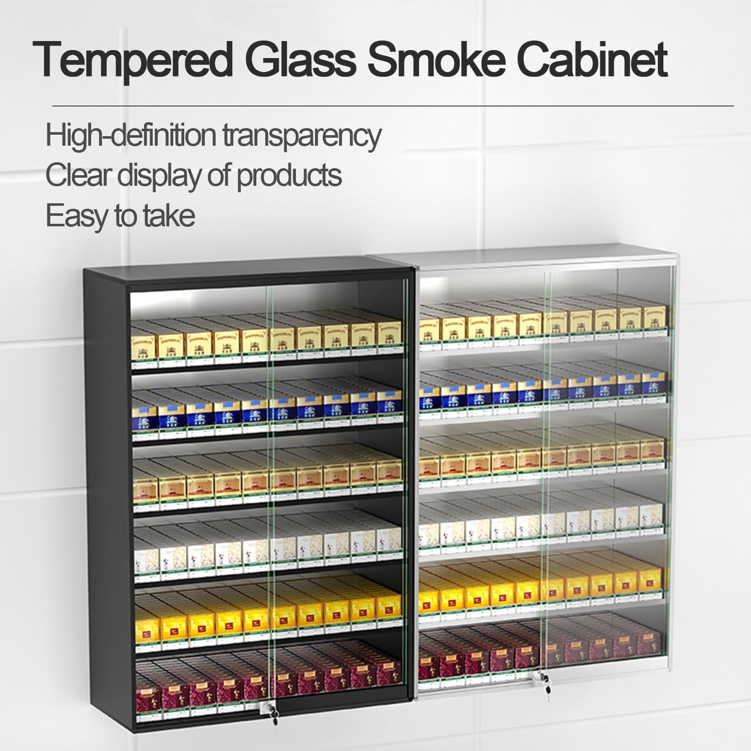 Aluminium Cigarette Display Holder - Automatic Cigarette Case Pushers for Supermarkets & Convenience Stores, 3-Tier, 6 Columns, Durable & Stylish Design for Enhanced Product Visibility