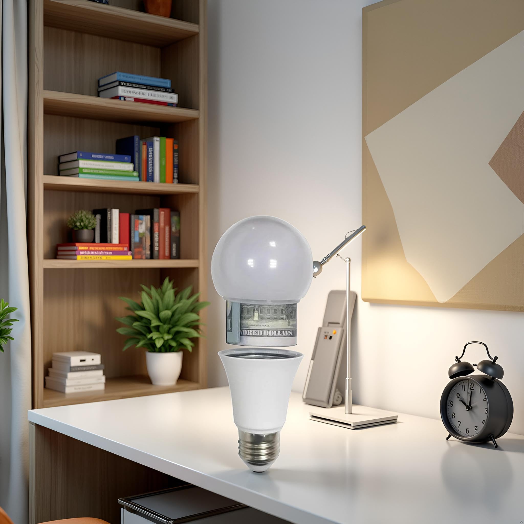 Hidden Safe Light Bulb - Secret Compartment For Money & Jewelry, Realistic Decoy Bulb (4 Inch)