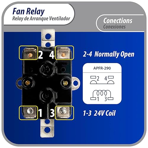 Miniatura 3 de Appli Parts APFR-290 90-290, bobina de 24 VAC, relé de ventilador de conmutación de alta resistencia, SPST normalmente abierto para AC y calentador