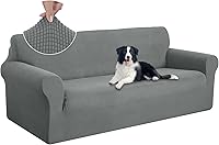 Vista 113 de U-NICE HOME Funda para sofá biplaza elástica, cubierta para sofá, funda para sillón, protector de muebles para sofá con 2 cojines, funda para sofá