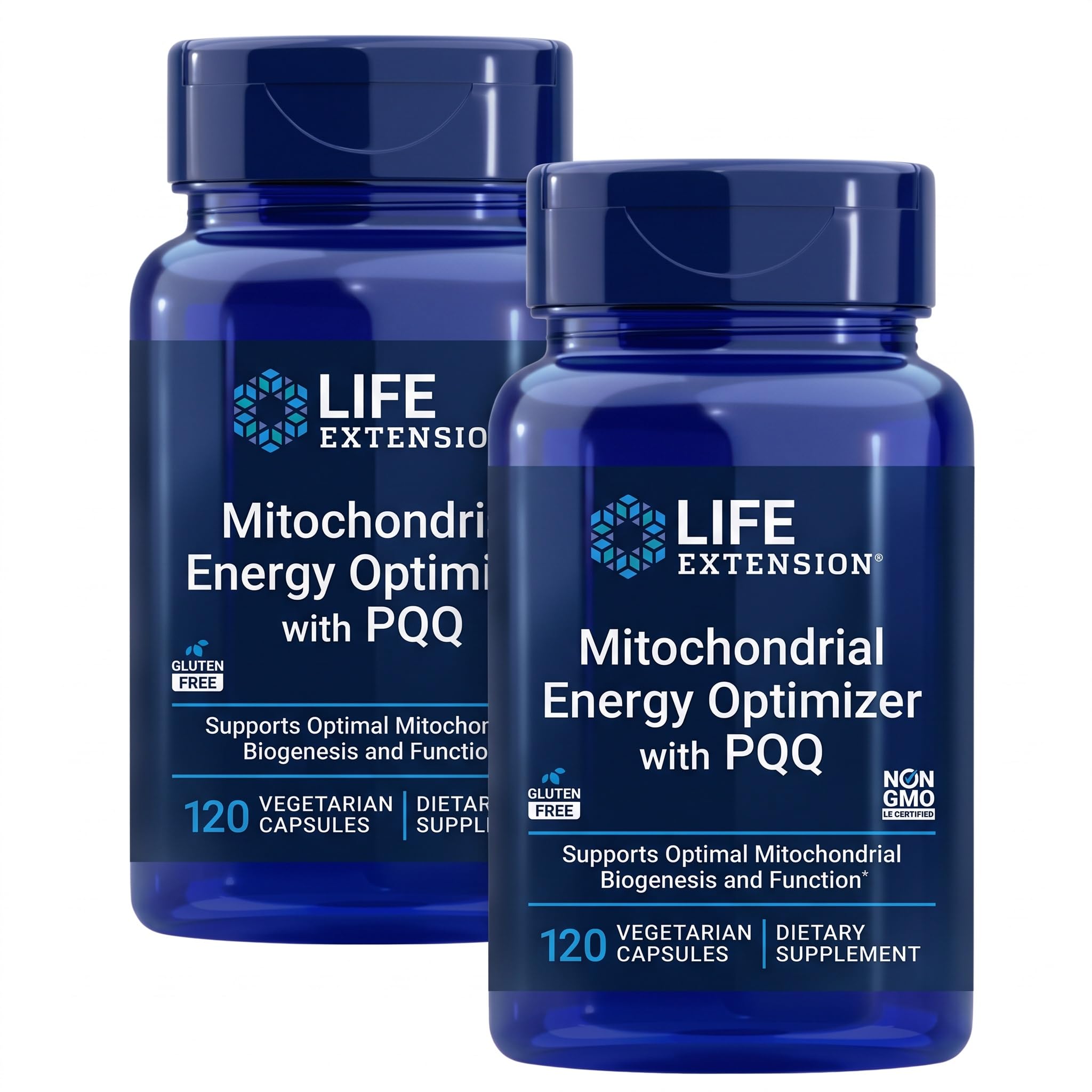 Life Extension Mitochondrial Energy Optimizer with PQQ - Energy Supplement for Healthy Mitochondria - With Taurine, Vitamin B, Pyrroloquinoline Quinone - Gluten-Free, Non-GMO - 120 Vegetarian Capsules