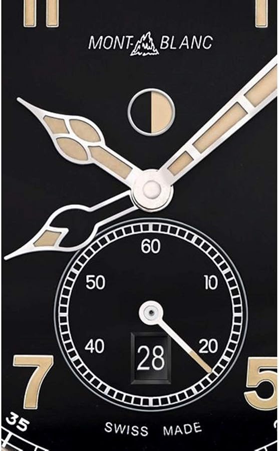 Amazon | Montblanc Men's 1858 44mm Brown Leather Band Steel Case