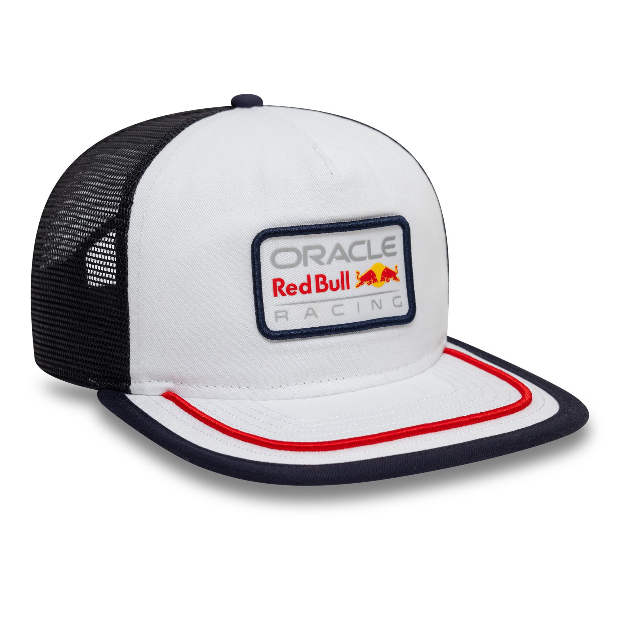Red Bull Racing Unisex-Erwachsene 9fifty Trucker Baseballkappe, Weiß/Marineblau/Rot, One Size