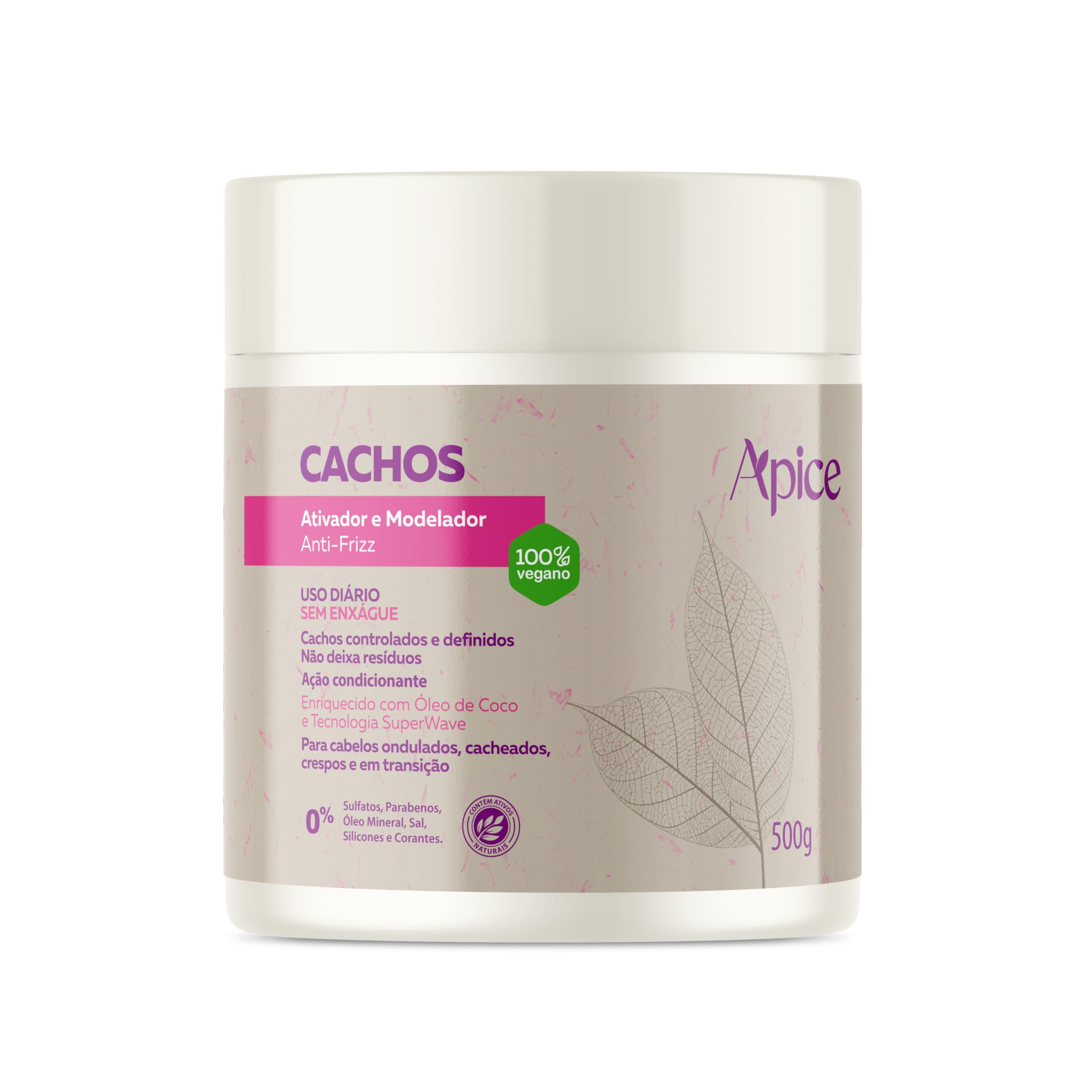 Ápice Ativador e Modelador de Cachos | Hidratação, Definição e Controle de Frizz para