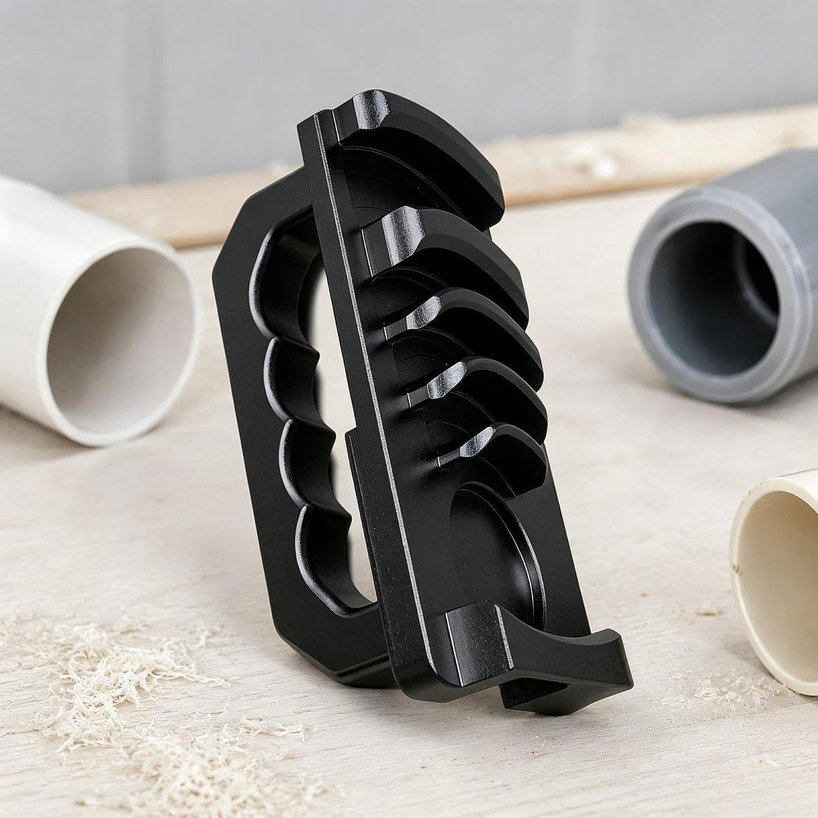 Svasatore Tubo PVC Utensile Sbavatore Tubazione Strumento Professionale Alluminio Manico Ergonomico Adatto per Laboratori Tecnici Uso Casalingo, Nero