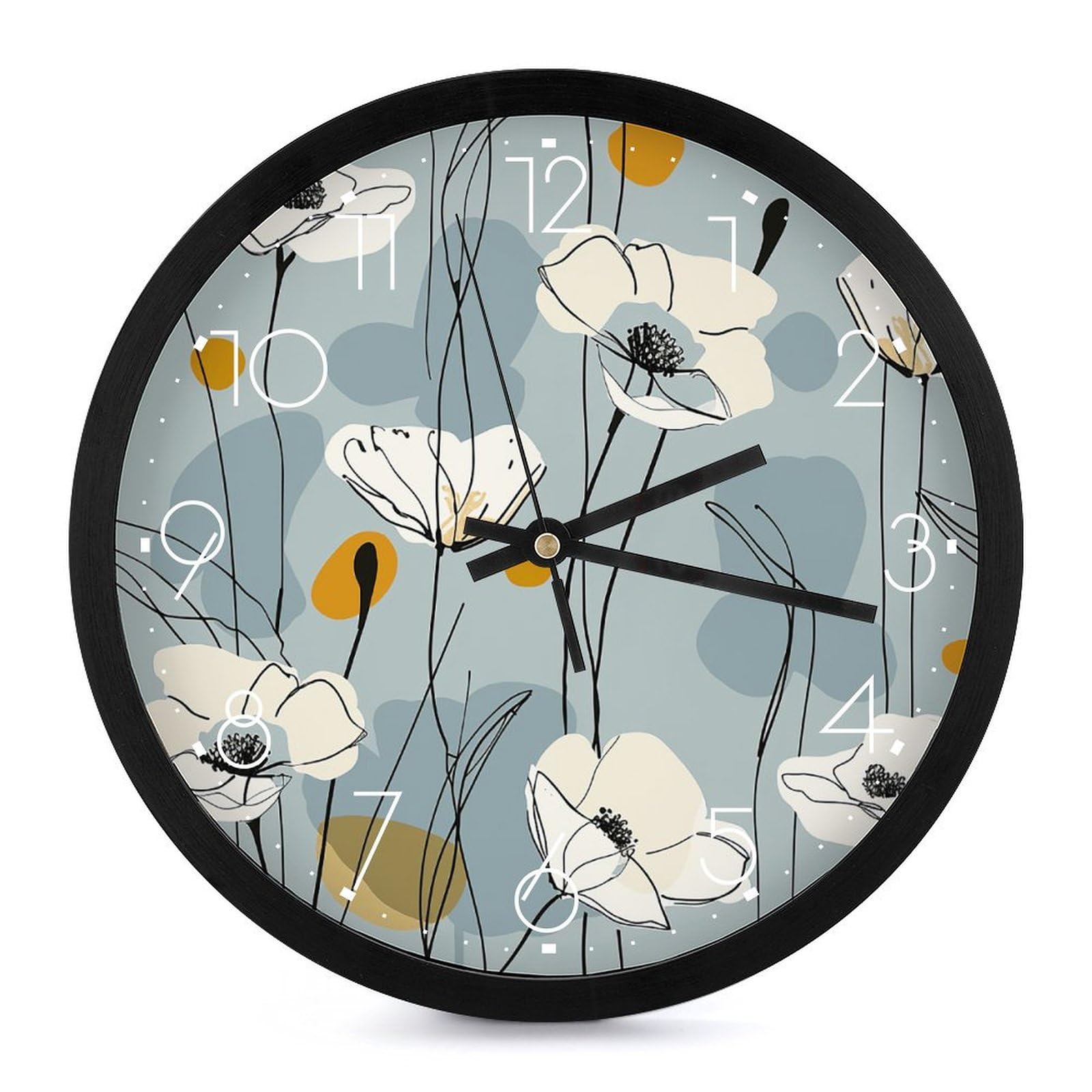 Horloge murale personnalisée 25,4 cm avec chiffres pour salon et cuisine