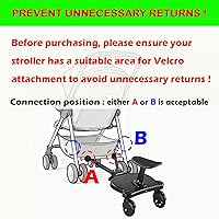 Vista 2 de Universal Stroller Board with Detachable Seat, 2 in 1 Buggy Board Suitable for Most Brands of Strollers, Holds Children Up to 55 lbs