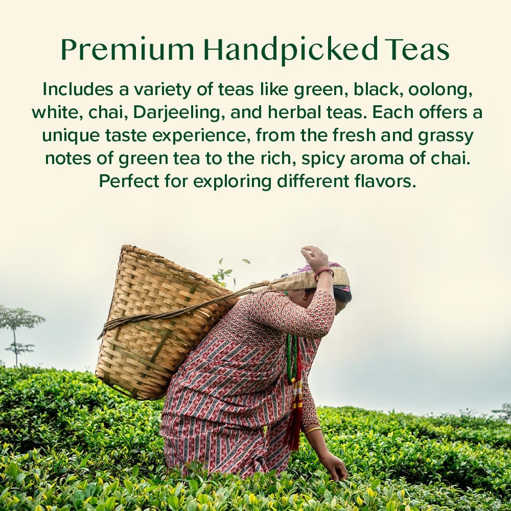 VAHDAM World Top 20 Favourites Tea Sampler Set | Loose Leaf Tea (100+ Cups) | Tea Variety Pack with Green, Herbal, Black & Chai Brew | Vacuum Sealed For Freshness | Brew Hot & Cold - Image 7