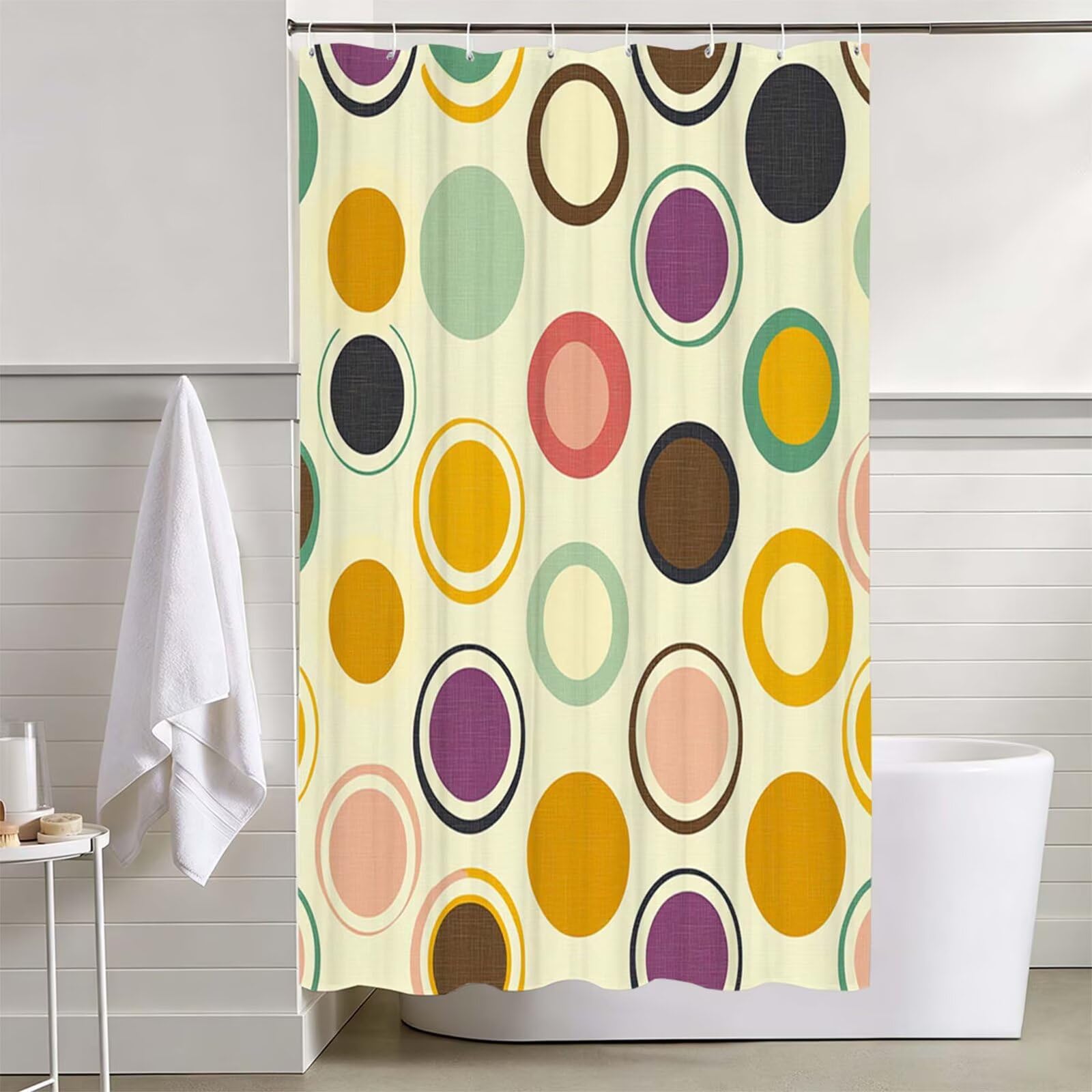 Rideau de Douche Crème, Rideau Douche 200x250cm L-103
