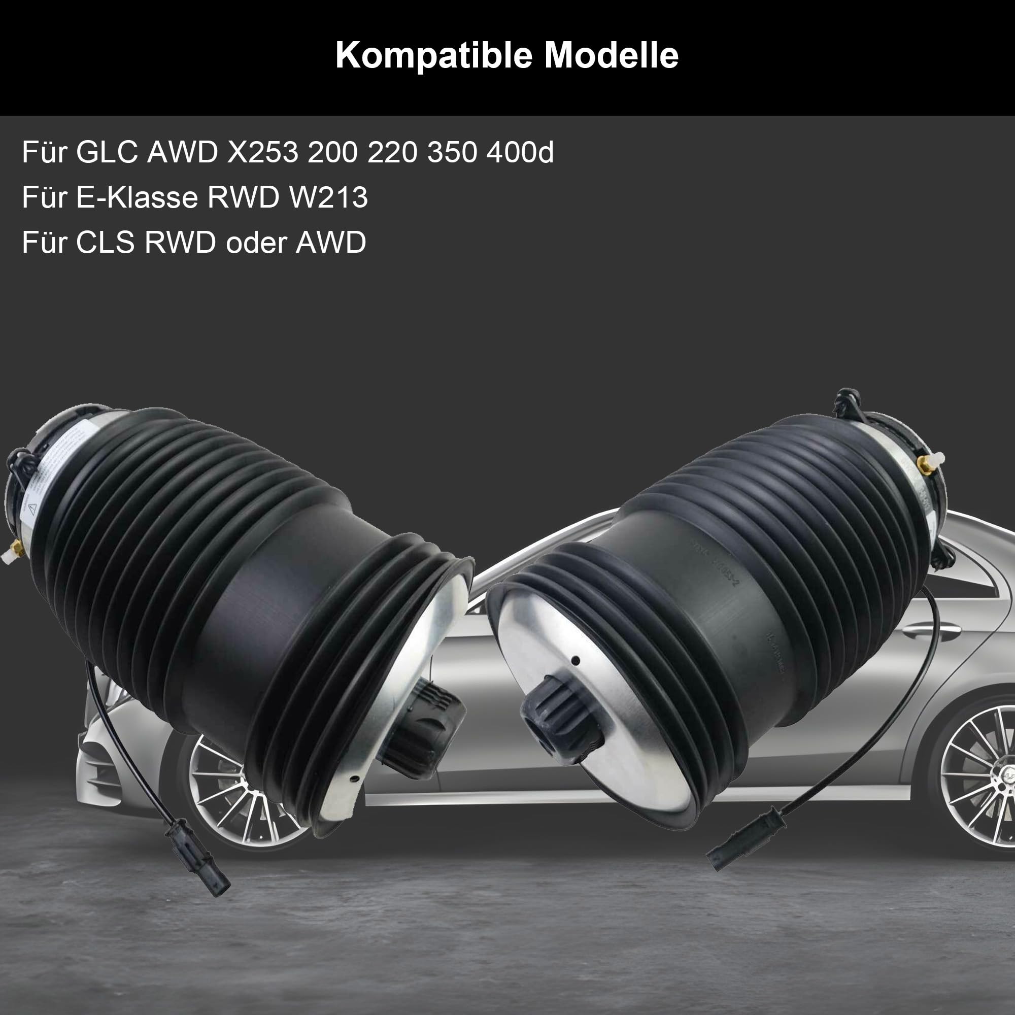 Paar Hinten Federbalg Luftfeder Links Rechts für Mercedes W213 GLC C253 X253 E300 E350 E400 2015-2021 2133200125 2133200225