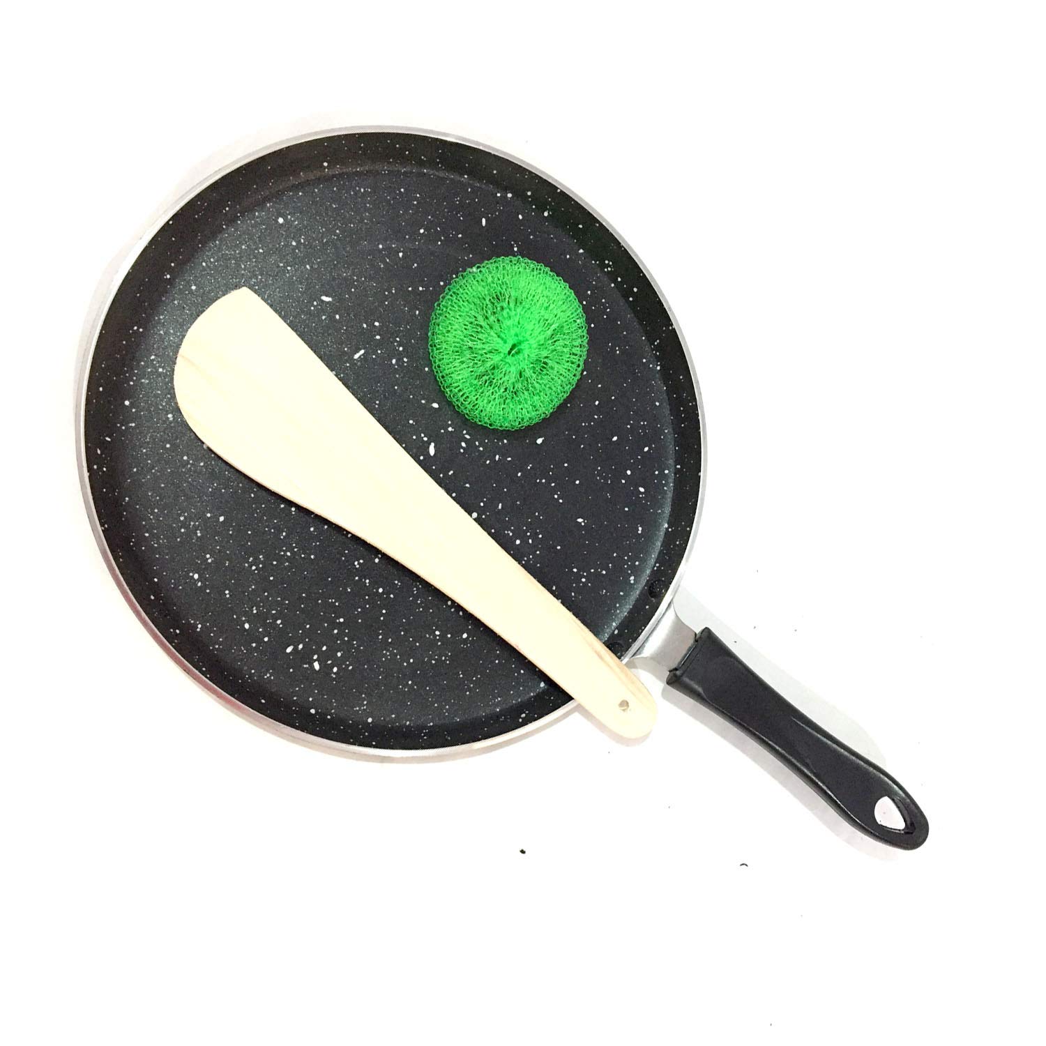 G&D Dosa Tava/Plancha antiadherente Dosa Pan Utensilios de cocina, antiadherente Dosa Tawa, Dosa Tawa Sartén antiadherente estilo indio Crepe Pancake Pan Plancha Redonda, Utensilios de cocina de