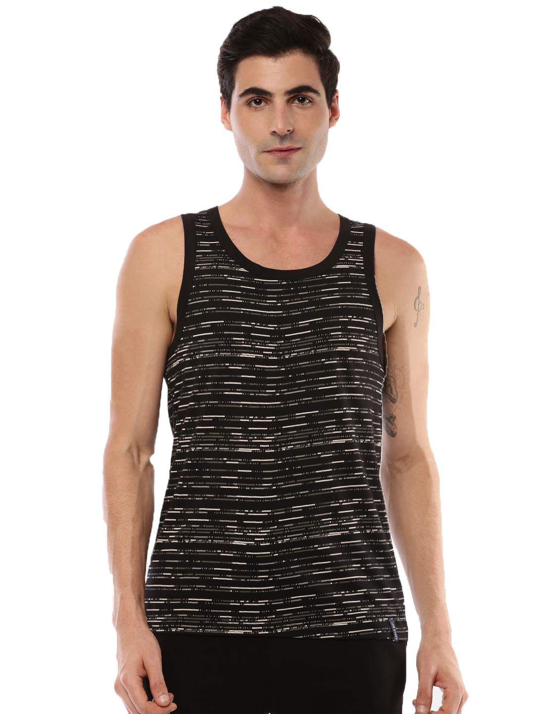 force nxt Printed Gym Vest for Men Pack of 1 | Super Combed Cotton Gym Tank | Regular Fit, Scoop Neck Ganji | Breathable, Sleeveless Men's Sports & Yoga T-Shirt-picture-24