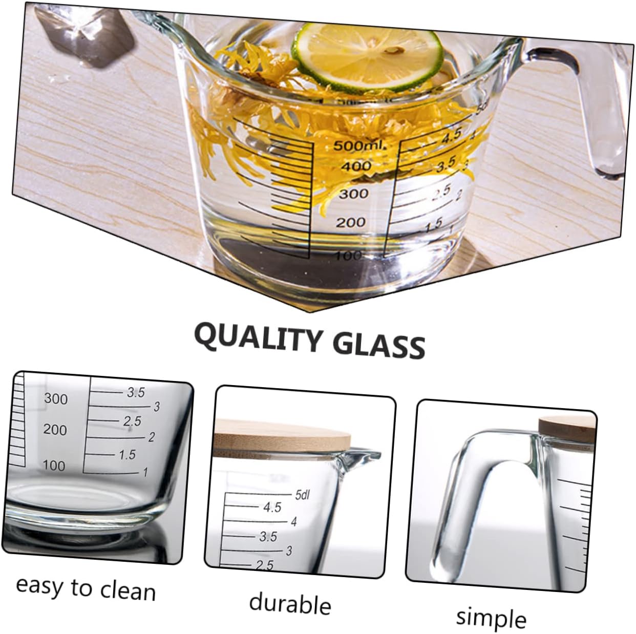 Practical Measuring Cup Handle High Temperature Resistant Egg Cup Kitchen Baking Tool Scale