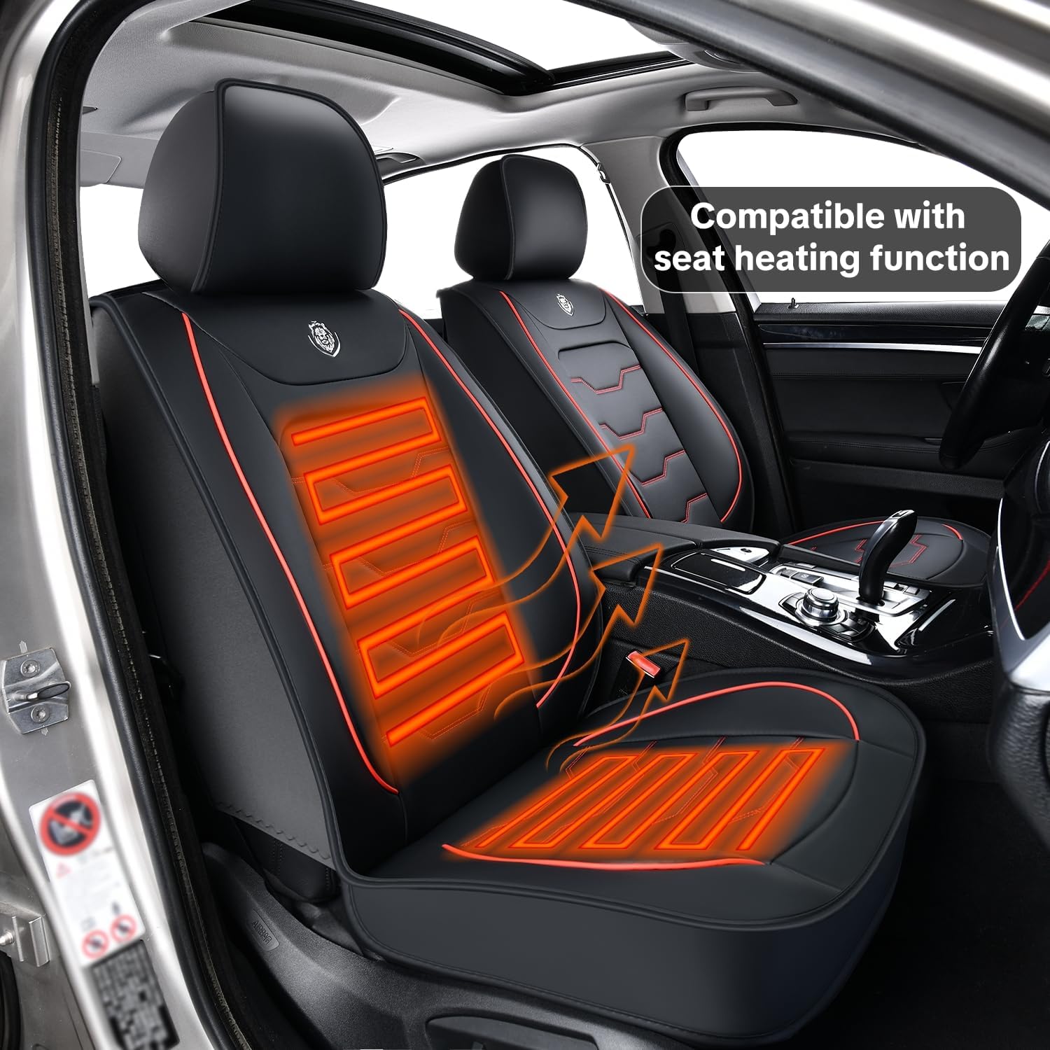 car seat Covers for Honda Accord Sport 2013-2017,Waterproof Faux Leather,Easy Installation for car Seats,5-seat Full Set,360° Protection for car Interior