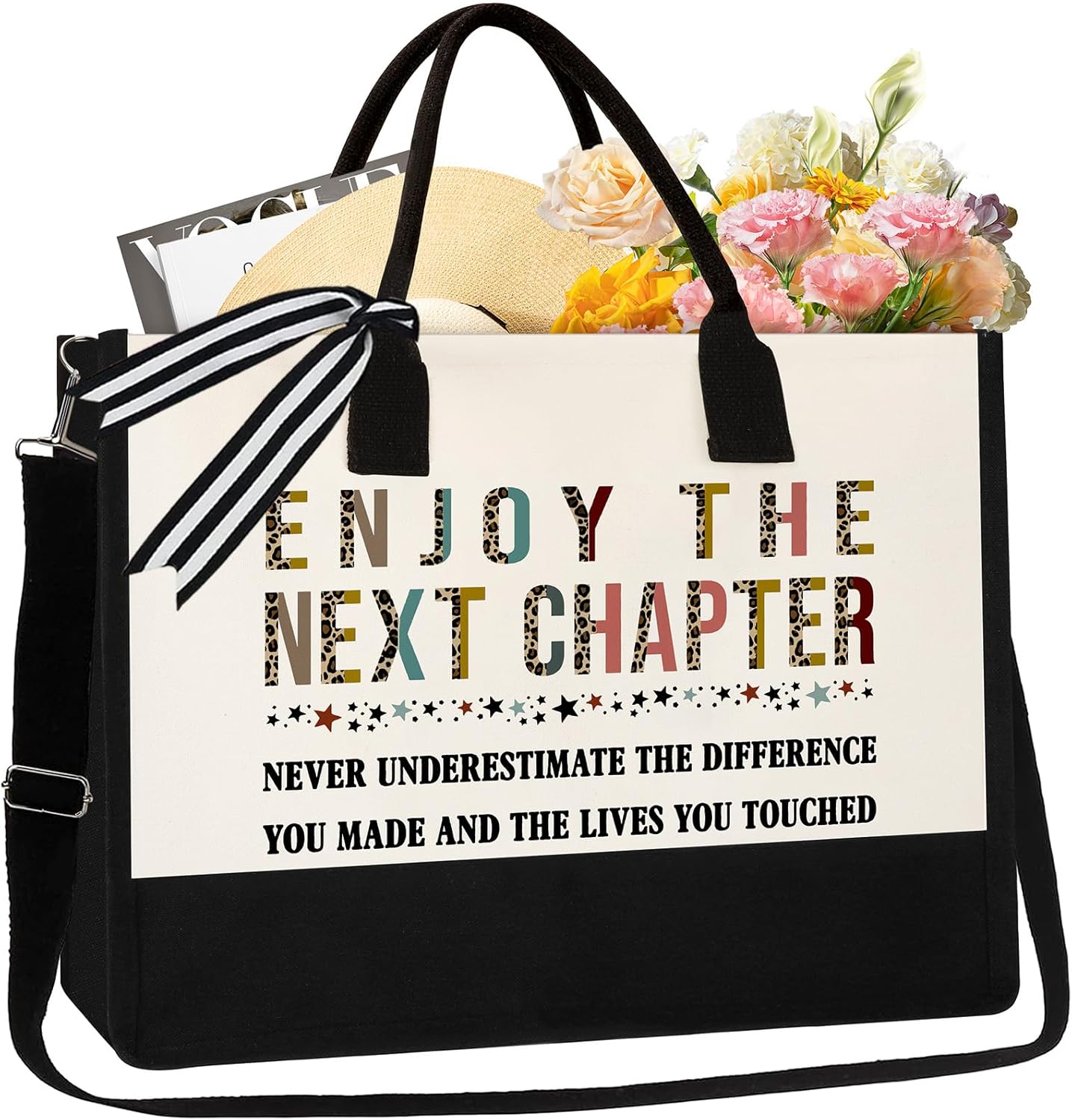 GevGuxLuo Retirement Gifts for Woman 2025, Coworker Going Away Leaving Gift Farewell Gift for Coworker Colleague Boss Leader Friends, Funny Retirement Tote Bag for Retired Women