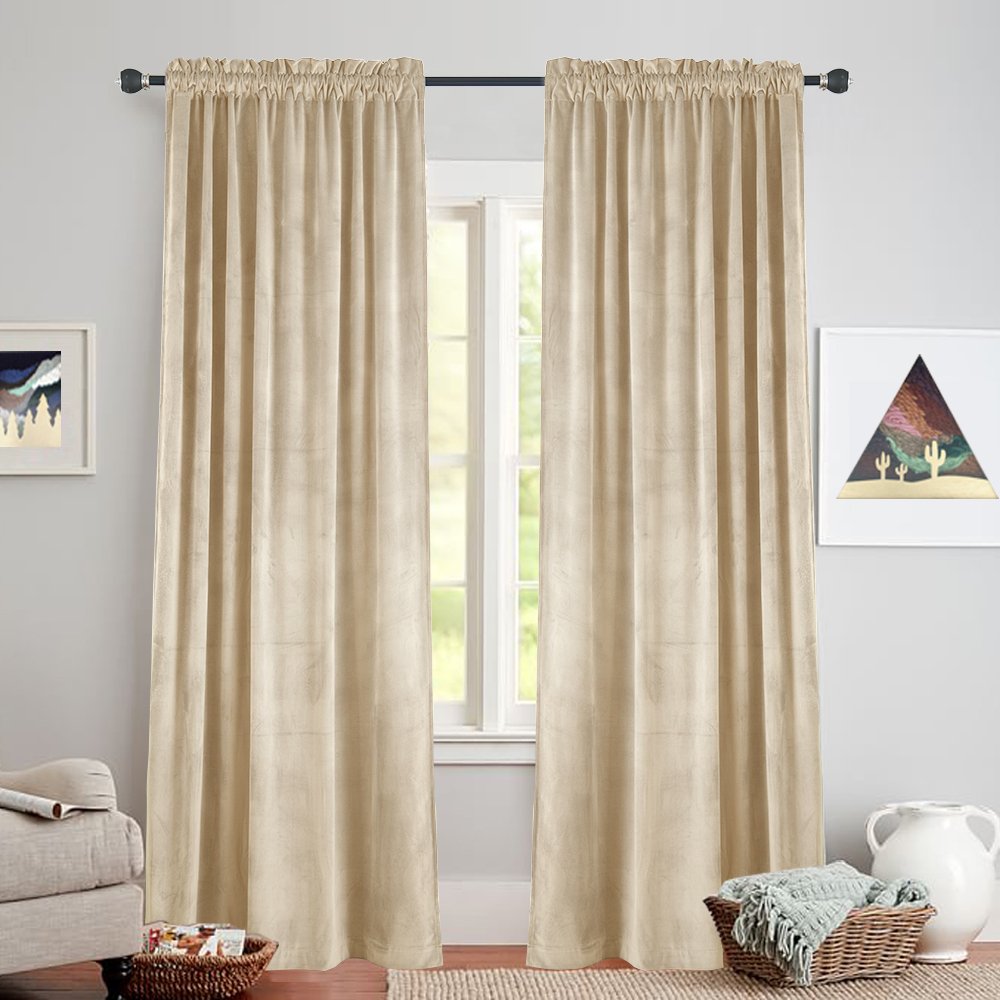 Cream Velvet Curtains Curtains & Drapes