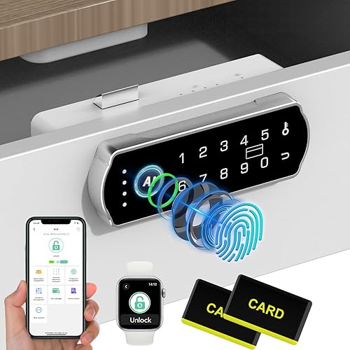 Miniatura 11 de Eseesmart Cerradura inteligente para gabinete, cerradura magnética electrónica digital RFID sin llave Bluetooth seguridad para niños, cerraduras de