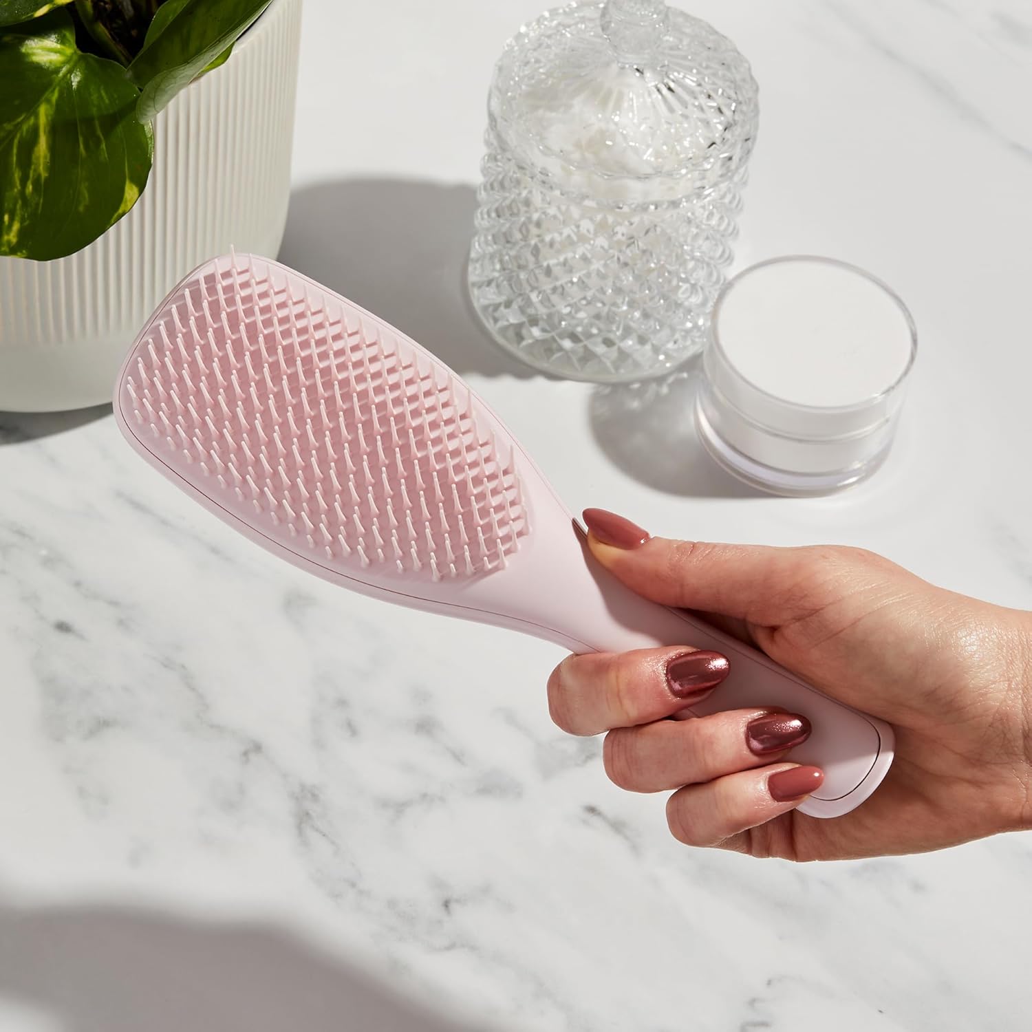 Tangle Teezer Plant-Based Ultimate Detangler Brush Duo, Dry & Wet Hair Brush, Eliminates Knots & Reduces Breakage for All Hair Types, Purple and Pink