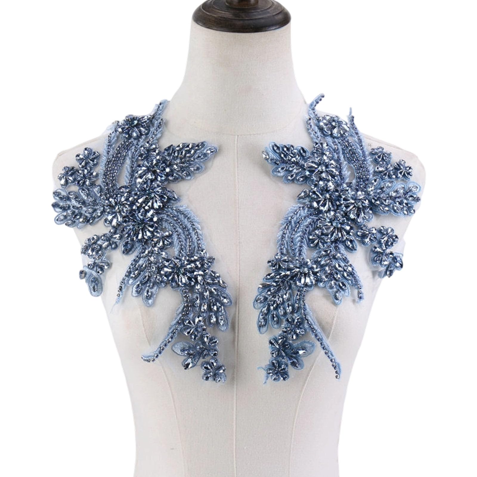 our fave Shoulder Embellishment with Crystals for Garments and Handcrafted Trim Applique Flower