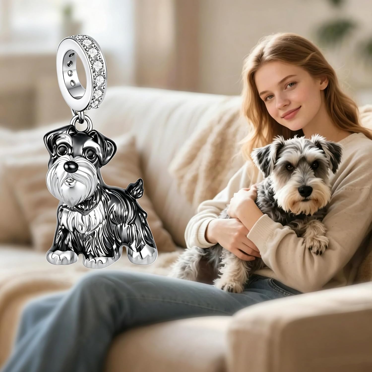 Schnauzer Charm Bracelets Dog Charms for Bracelets Schnauzer Jewelry Gifts for Women