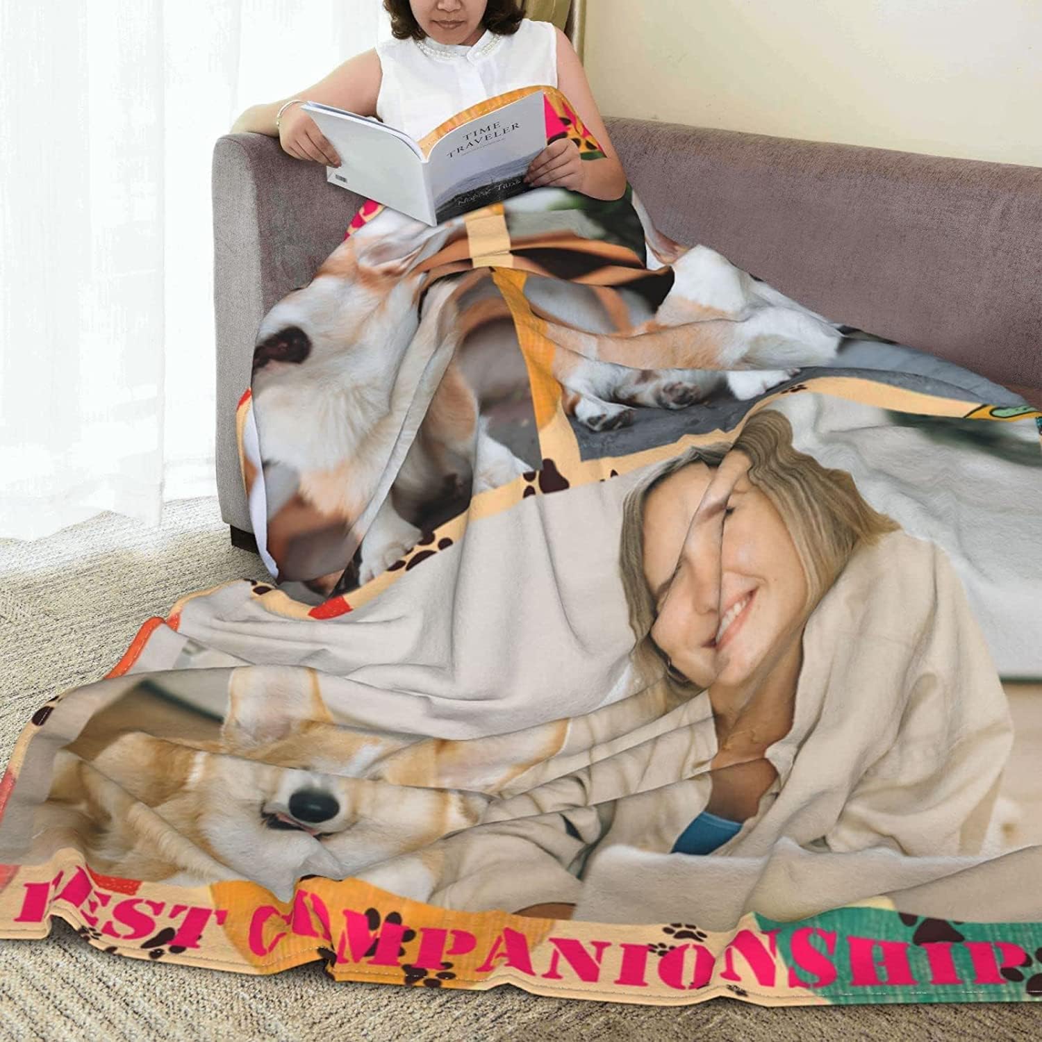 Youltar Custom Blanket with Text Photos,Personalized Customized Picture Blankets, Gifts for Valentine Mother's Day Father's Day Christmas Personalized Gifts, Custom Collage Blanket Multi Size - Image 3