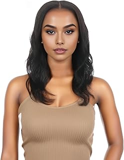 FUTAI 20 Inch Real Human Hair Wave Body Wigs HD Front 13×4 Lace Wig for Professional Female Diverse Styles