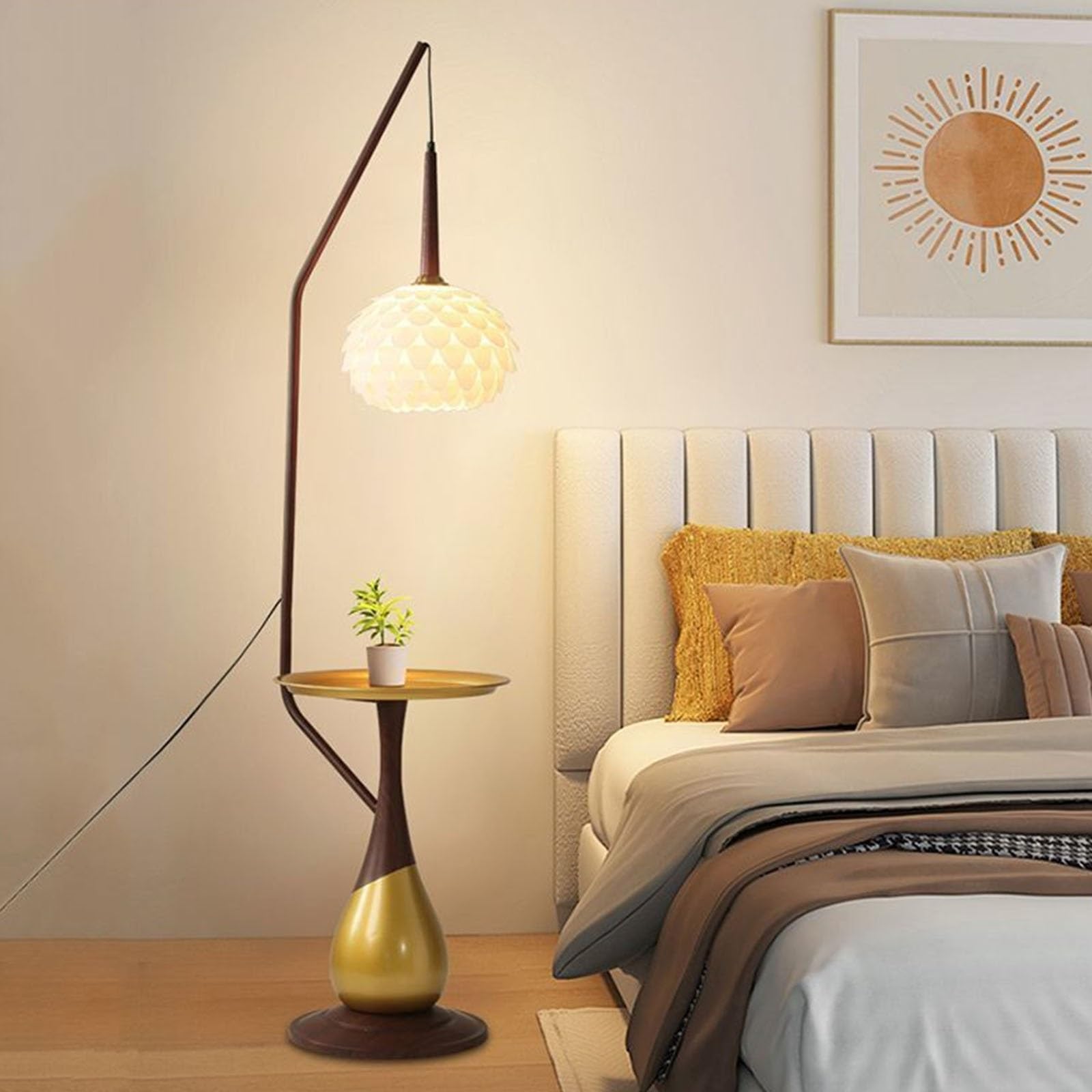 lampada da terra Lampada da terra moderna for camera da letto e soggiorno Lampada da terra con tavolo, tavolino da caffè Lampada da terra for soggiorno, camera da letto, camera degli ospiti per soggio