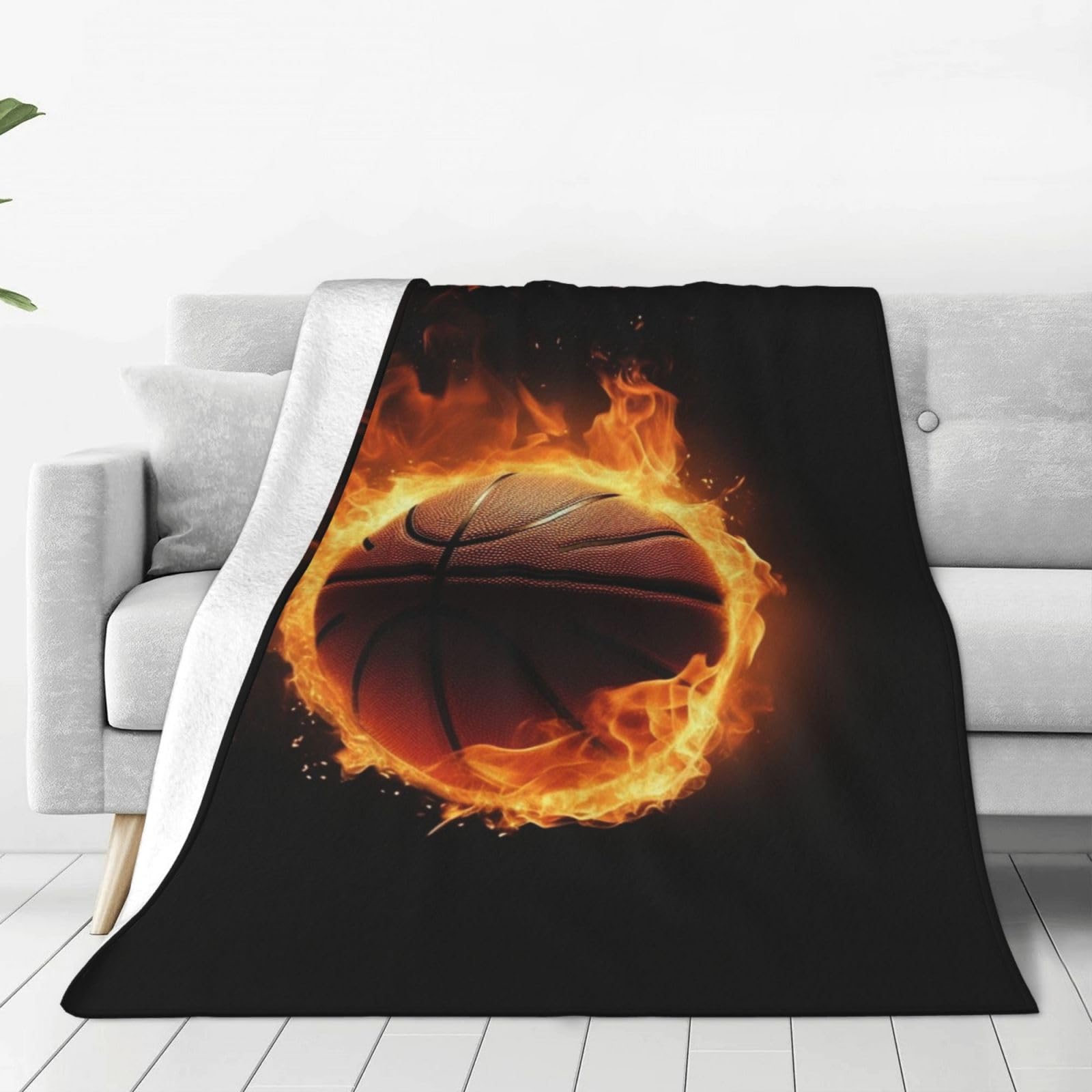 Couverture polaire basketball chaude et légère grand plaid lit et salon