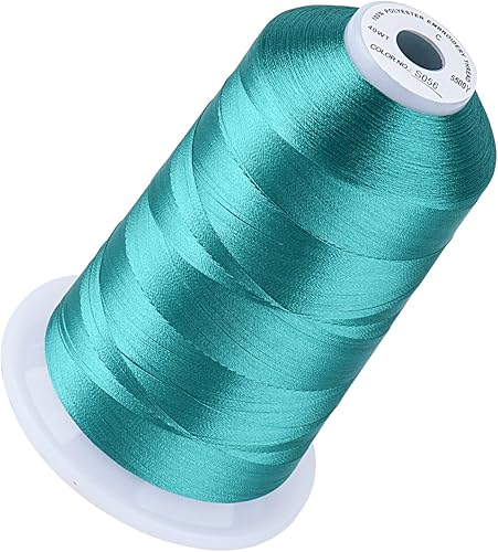 Miniatura 55 de Simthread Hilo de bordar de 5500 yardas, hilo de poliéster 100% 100% de largo de 16,404.2 ft de alto yarda, 170 + colores vivos, clasificación