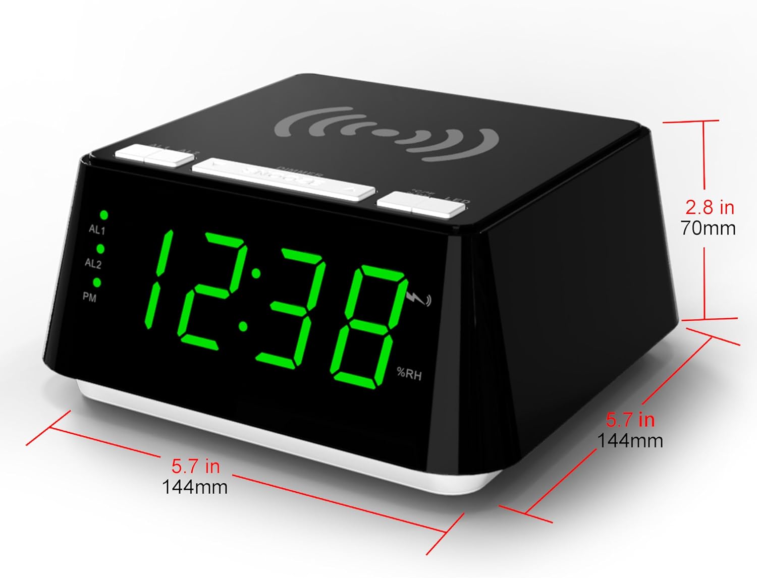 iTOMA CKS801 dimensions: 5.7 inches (144mm) width, 5.7 inches (144mm) depth, 2.8 inches (70mm) height