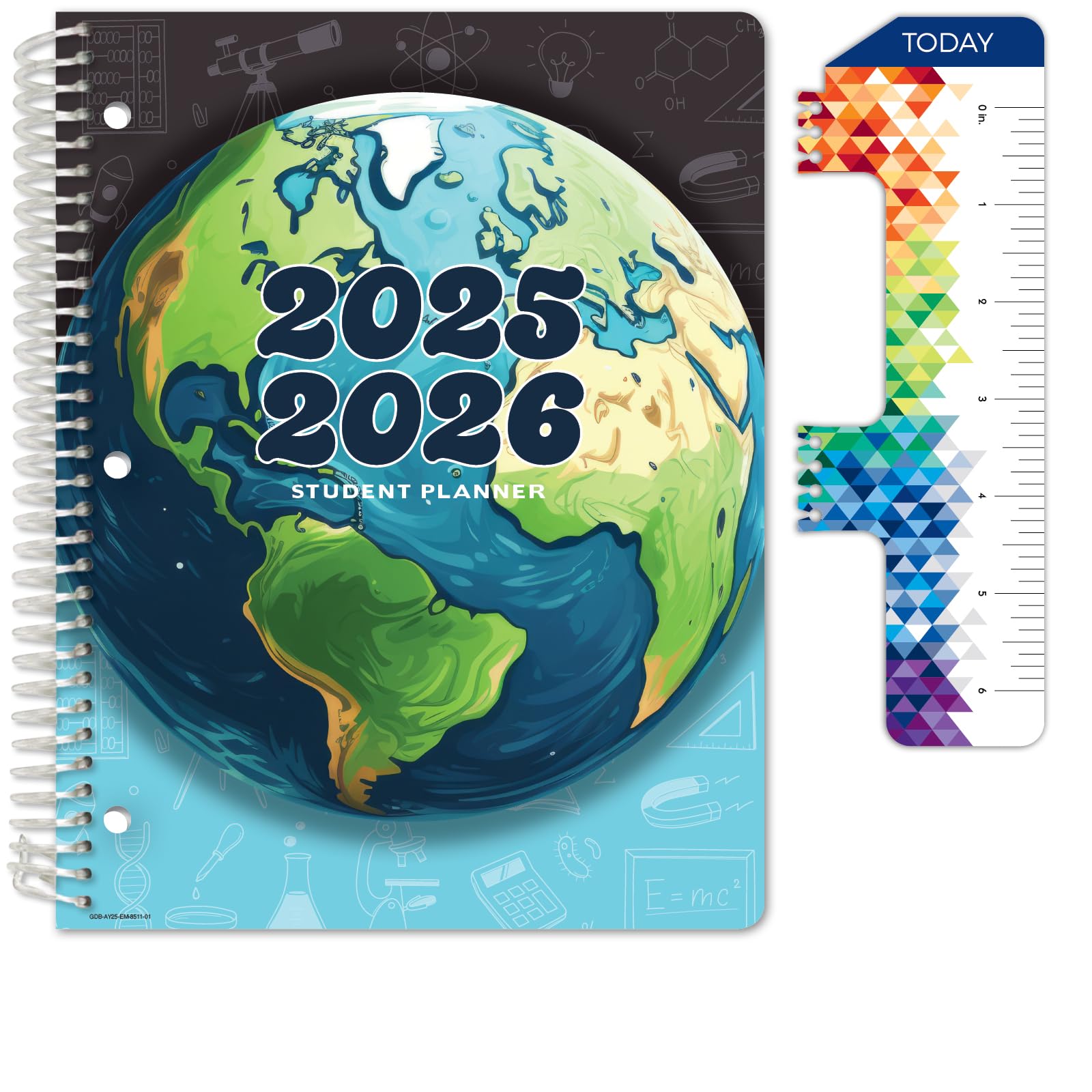 Global Datebooks 2025-2026 Elementary Student Planner 8.5x11 - Dated Weekly & Monthly Academic Planner (Large) with Ruler/Bookmark & Stickers, Ideal