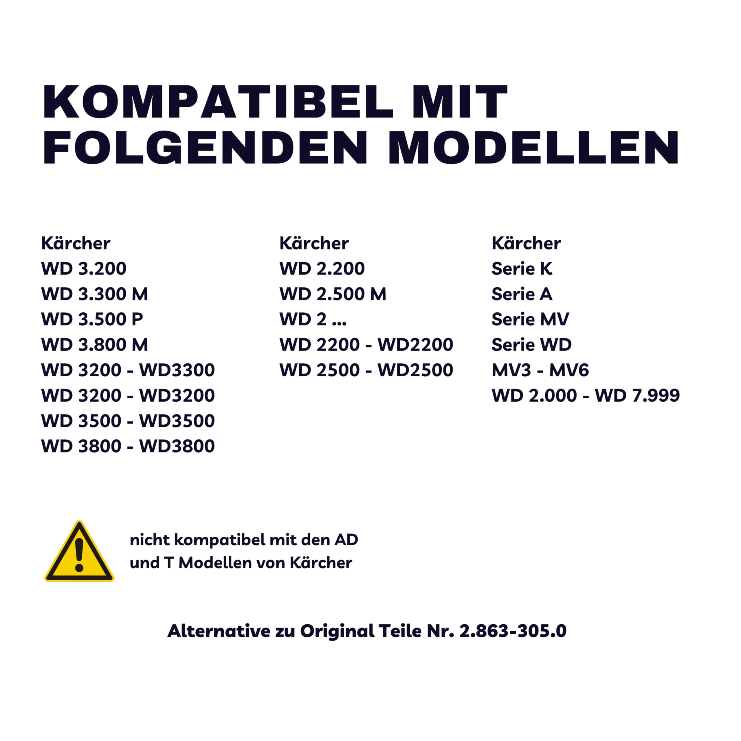 SAFE 'N CLEAN Prolunga per tubo di aspirazione, 3,5 m, compatibile con tutti gli aspirapolvere Kärcher K/A/MV & WD, alternativa all'originale 2.863-305.0, più raggio d'azione e libertà di movimento