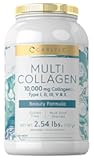 Carlyle Multi Collagen Peptides Powder 40 oz | 10000 mg | Type I, II, III, V, X | Supplement Blend with Protein | Multi Food Sourced | Non-GMO, Gluten Free