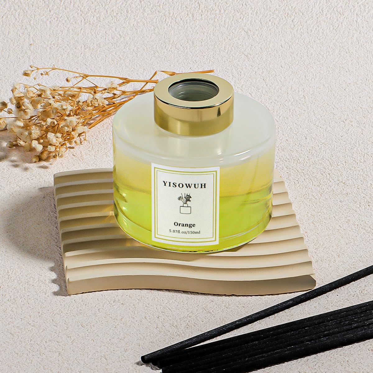 Reed Diffuser Set,5.07 fl oz (150 ml) - Orange Oil Diffusers with 8 Reed Sticks,Home Fragrance Reed Diffuser for Bathroom Shelf Decor - Image 7