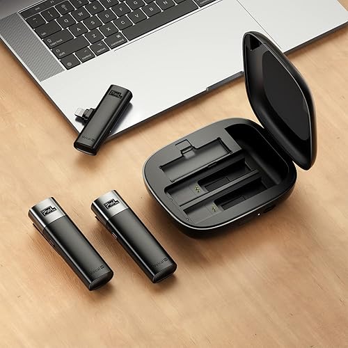 Miniatura 6 de PIXEL Micrófono Lavalier inalámbrico para iPhone iPad, MFi (fabricado para iOS) Sistema de micrófono inalámbrico con clip con 1 receptor y 2
