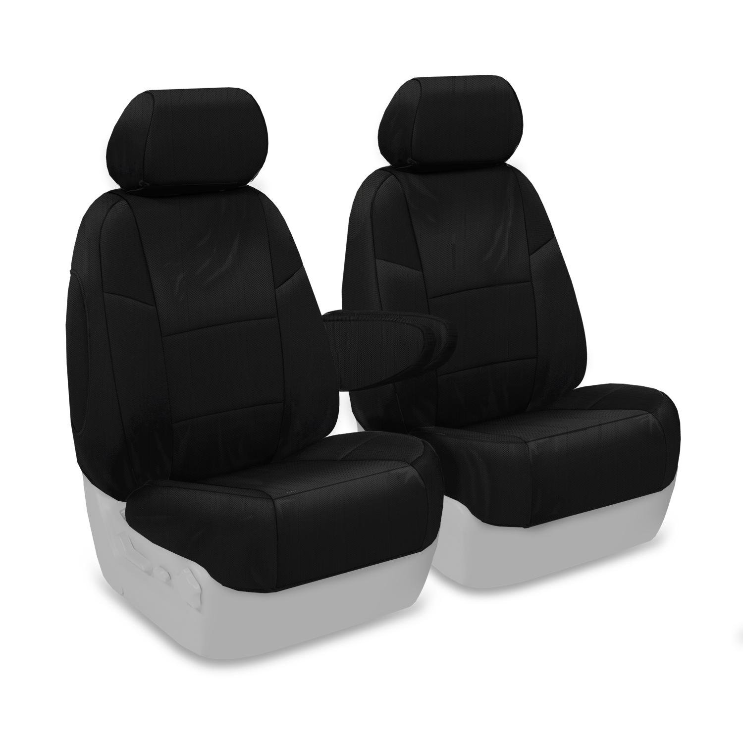Photo 1 of Coverking Custom Fit Front 50/50 Bucket Seat Cover for Select Honda CR-V Models - Ballistic (Black) Front with Removable Headrest, 1 Armrest Per Seat and Side Airbag; 50/50 Bucket Black
