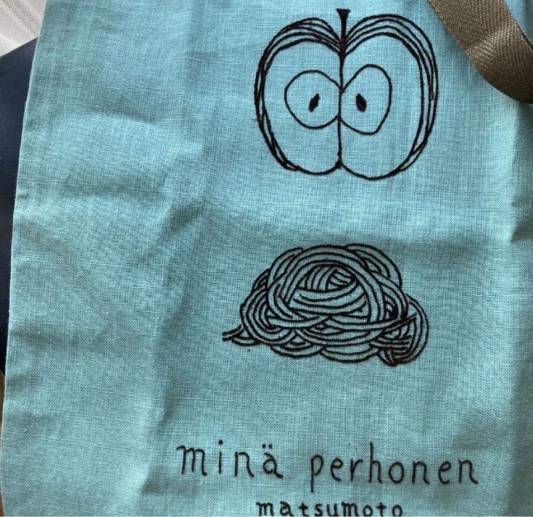 Amazon.co.jp: ミナペルホネン 松本限定 蕎麦とリンゴ エコバッグ