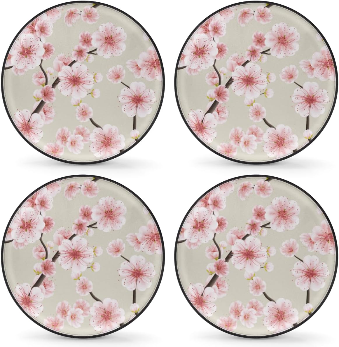 Branch Flower Tire Covers Portable Spare Tire Cover Soft Durable Waterproof Dustproof Set of 4 Bags 16 Inches for Car Truck SUV Trailer Camper