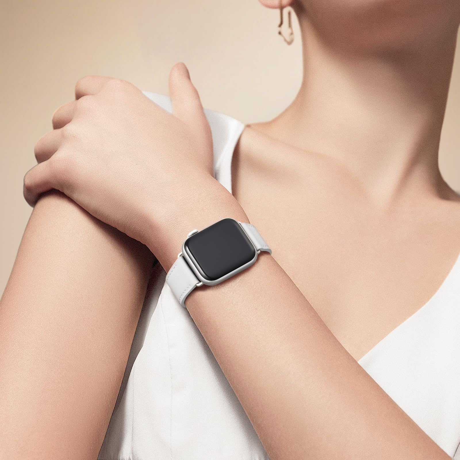 Bestig Verstellbares Ersatzband aus hochwertigem Edelstahl für Apple Watch Serie 6, SE, 5, 4, 3, 2, 1