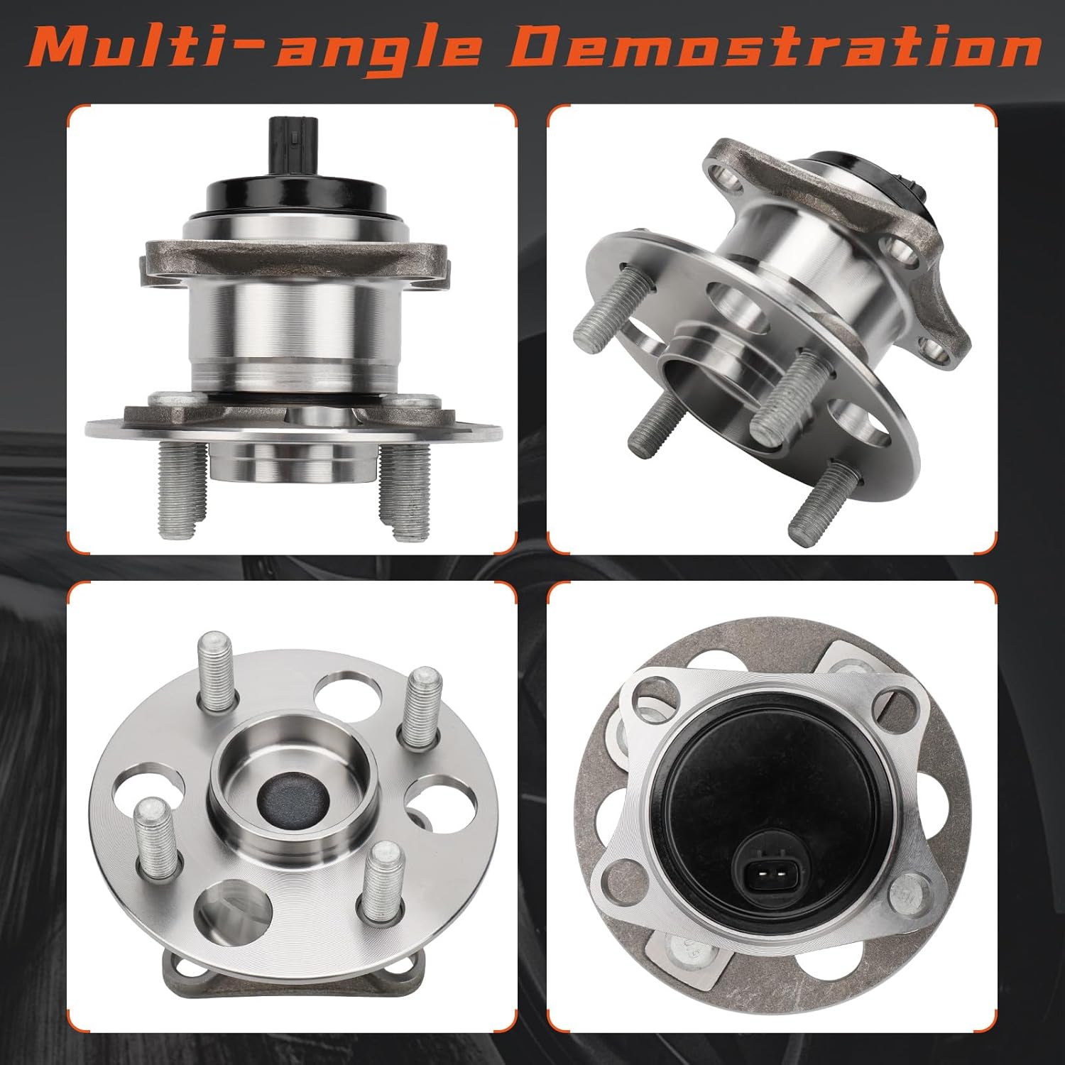 DRIVESTAR 512636 Rear LH or RH Wheel Bearing & Hub Assembly for Toyota Yaris 2015-2019 Hatchback, w/ABS 4-Lug