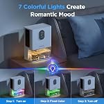Dehumidifier, 300ml Water Tank Dehumidifiers for Home with Timer, 300m2 Silent Dehumidifier for Cellar, Bathroom, Bedroom, RV