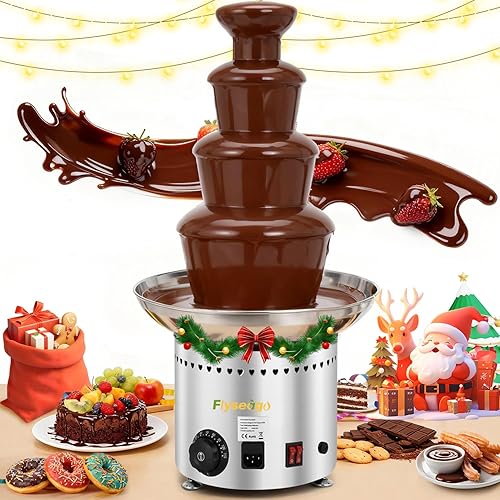 Fuente de chocolate comercial de 4 niveles, torre grande de fondue de chocolate de acero inoxidable, máquina de calentamiento para fusión, licores