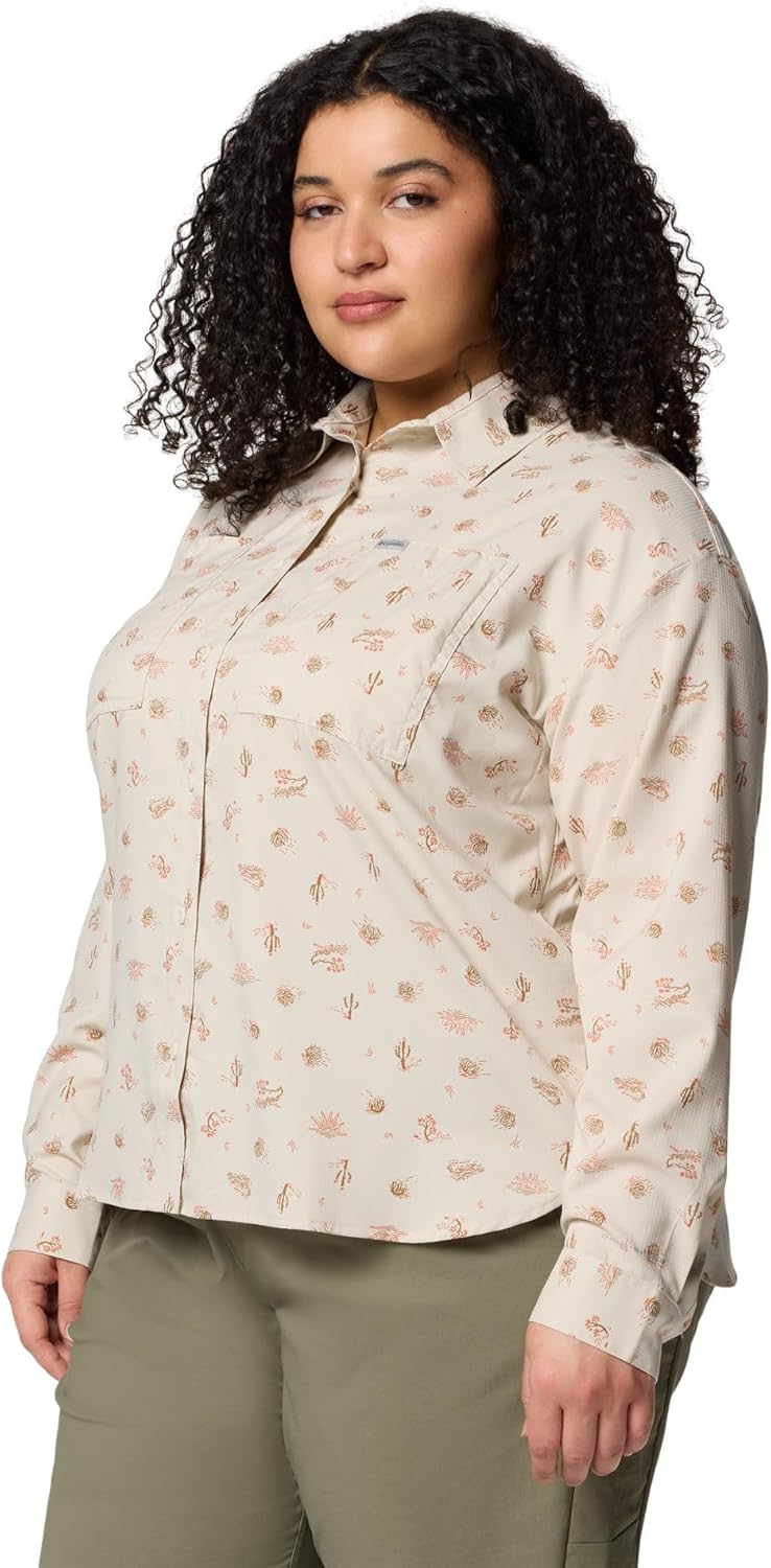 Columbia Womens Silver Ridge Utility Patterned Long Sleeve Shirt - Image 3