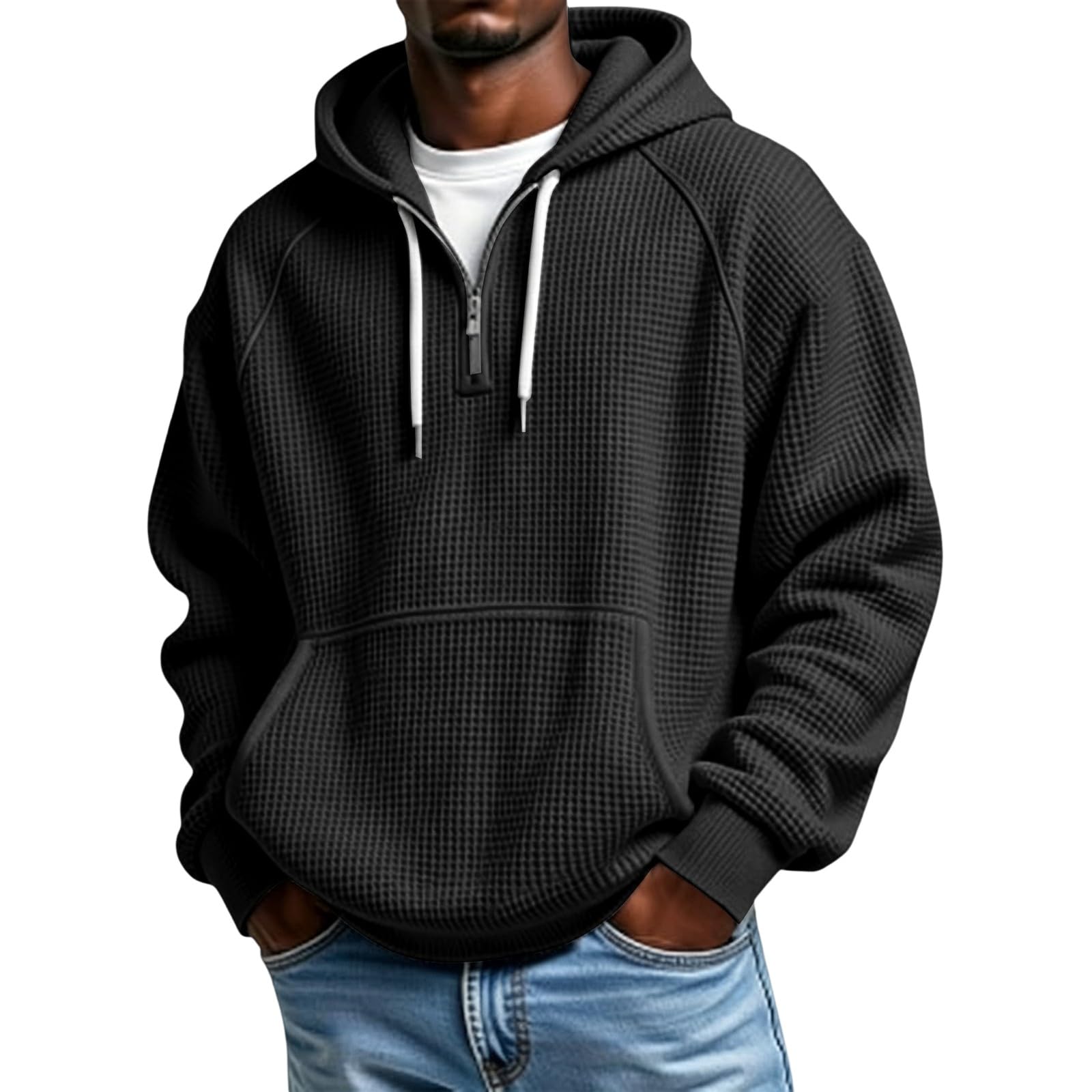 Chaqueta de punto de manga larga con capucha transpirable casual 7