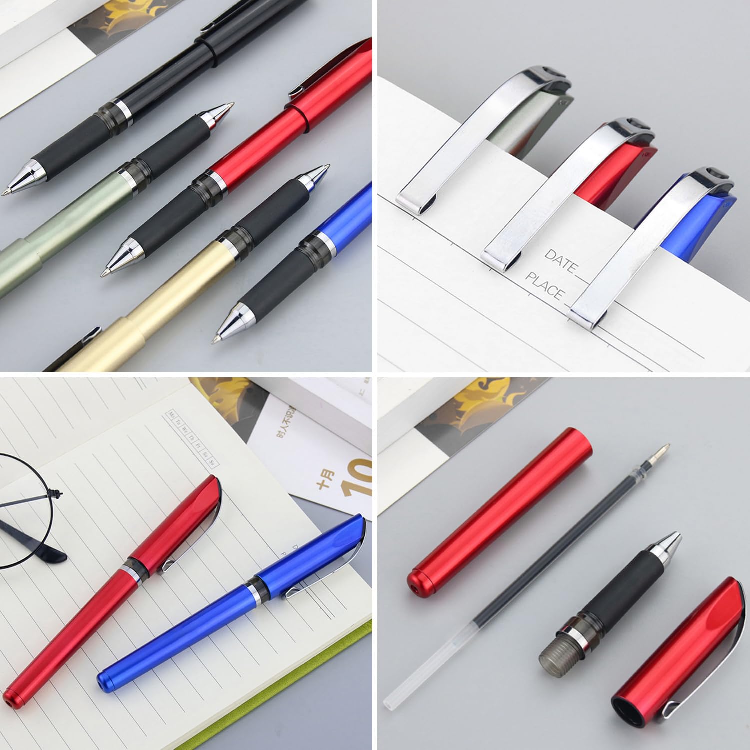 Kugelschreiber mit Gravur Namen Text Logo Kugelschreiber Personalisiert Stift 100 Pcs Gold