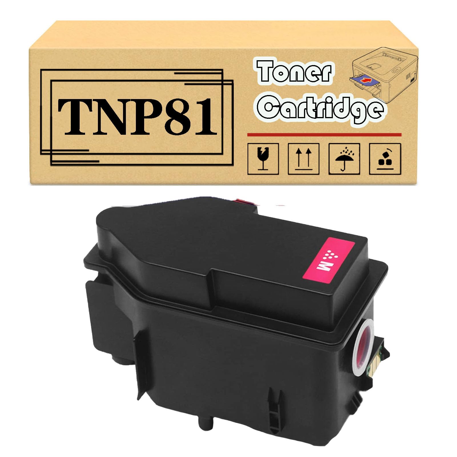 AWDAXCTNP-81 TNP81 Toner Cartridge, Compatible For Konica Minolta Bizhub C3300i C3350i C4000i C4050i Printers【High Print Volume With Chip】 Magenta*1