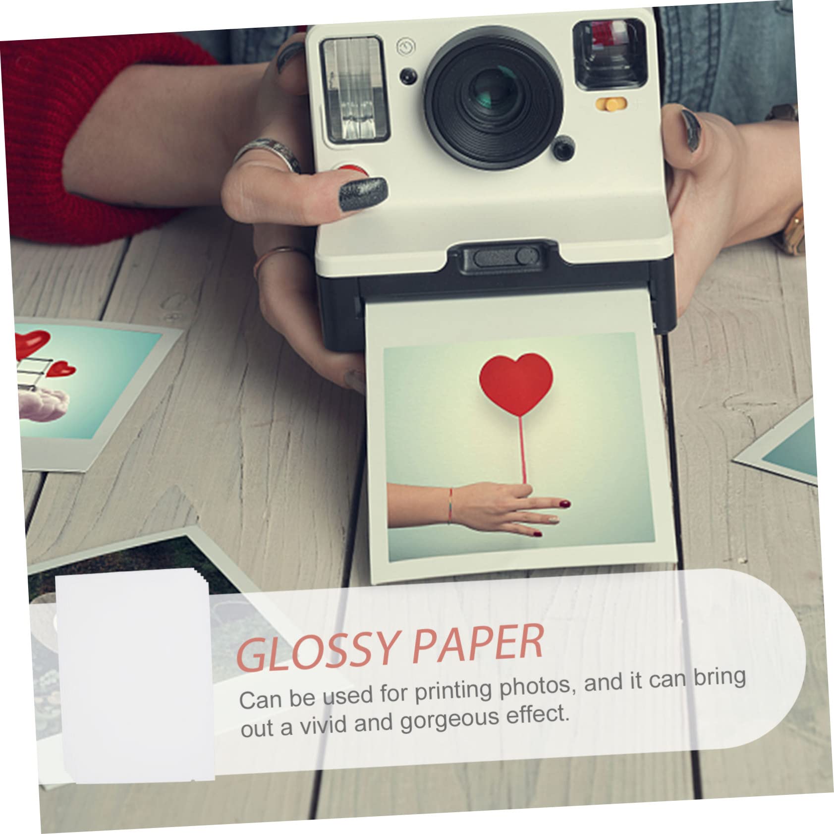 HOMSFOU 5 Set Carta Fotografica Lucida Doppia Faccia Per Stampanti Inkjet Resistente Graffi E Per Foto Pubblicità E Progetti Scolastici 10 Fogli*5