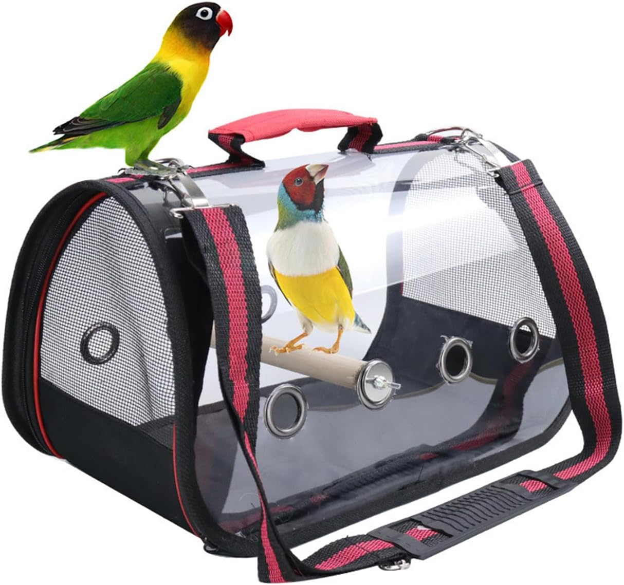 Bird Carrier Portable,Lightweight Breathable Parrot Outgoing Bags,Small Pet Carrier Bag with Shoulder Strap,Bird Rat Guinea Pig Squirrel Carrier_L