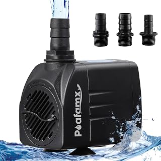 550GPH Submersible Pump 30W Ultra Quiet Aquarium Water Pump with 7.2ft High Lift Fountain Pump 3 Nozzles for Pond Hydroponics Statuary Fish Tanks