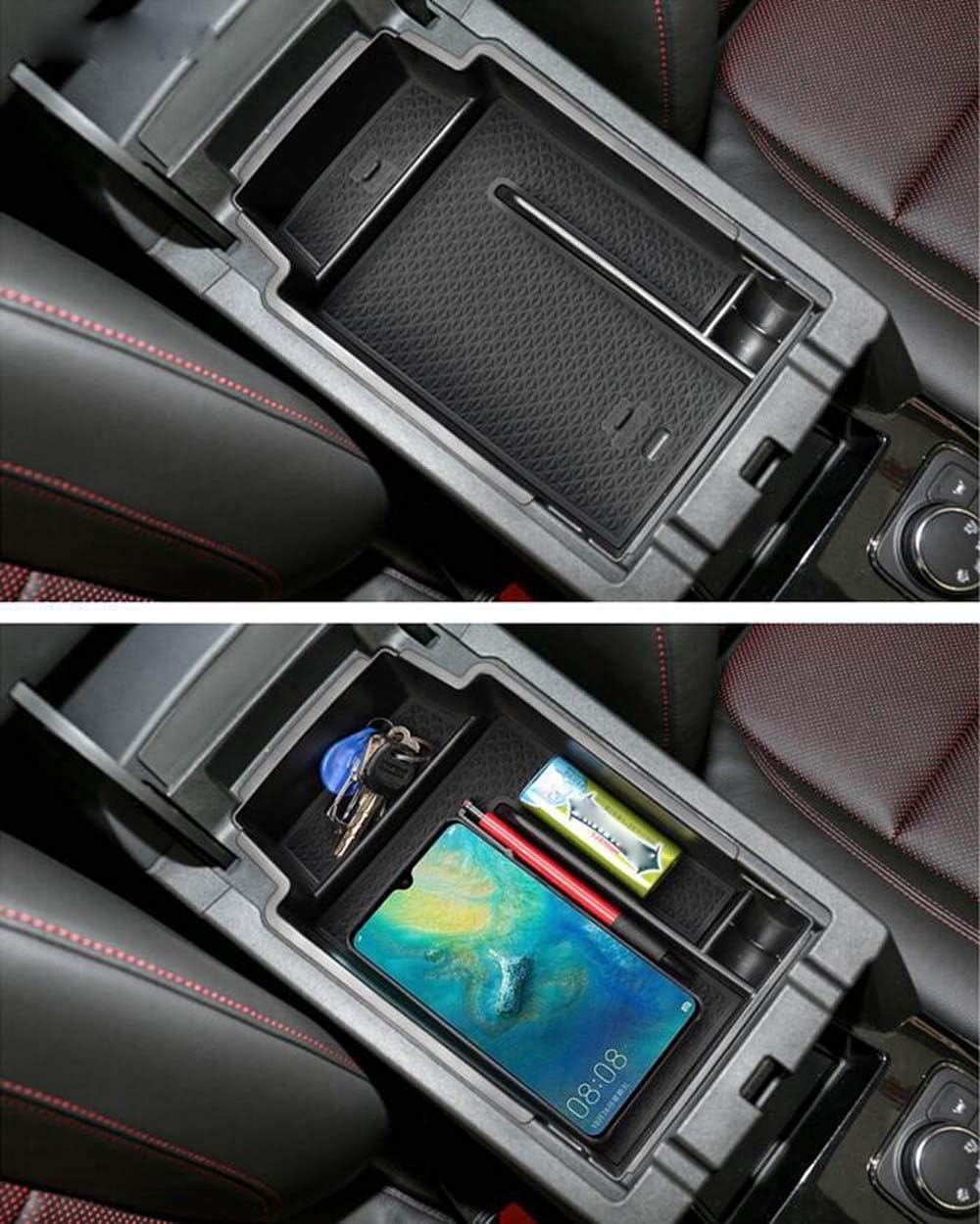 Salusy Armrest Center Console Organizer Tray Compatible for 2019 2020 2021 Blazer Accessories Storage Box